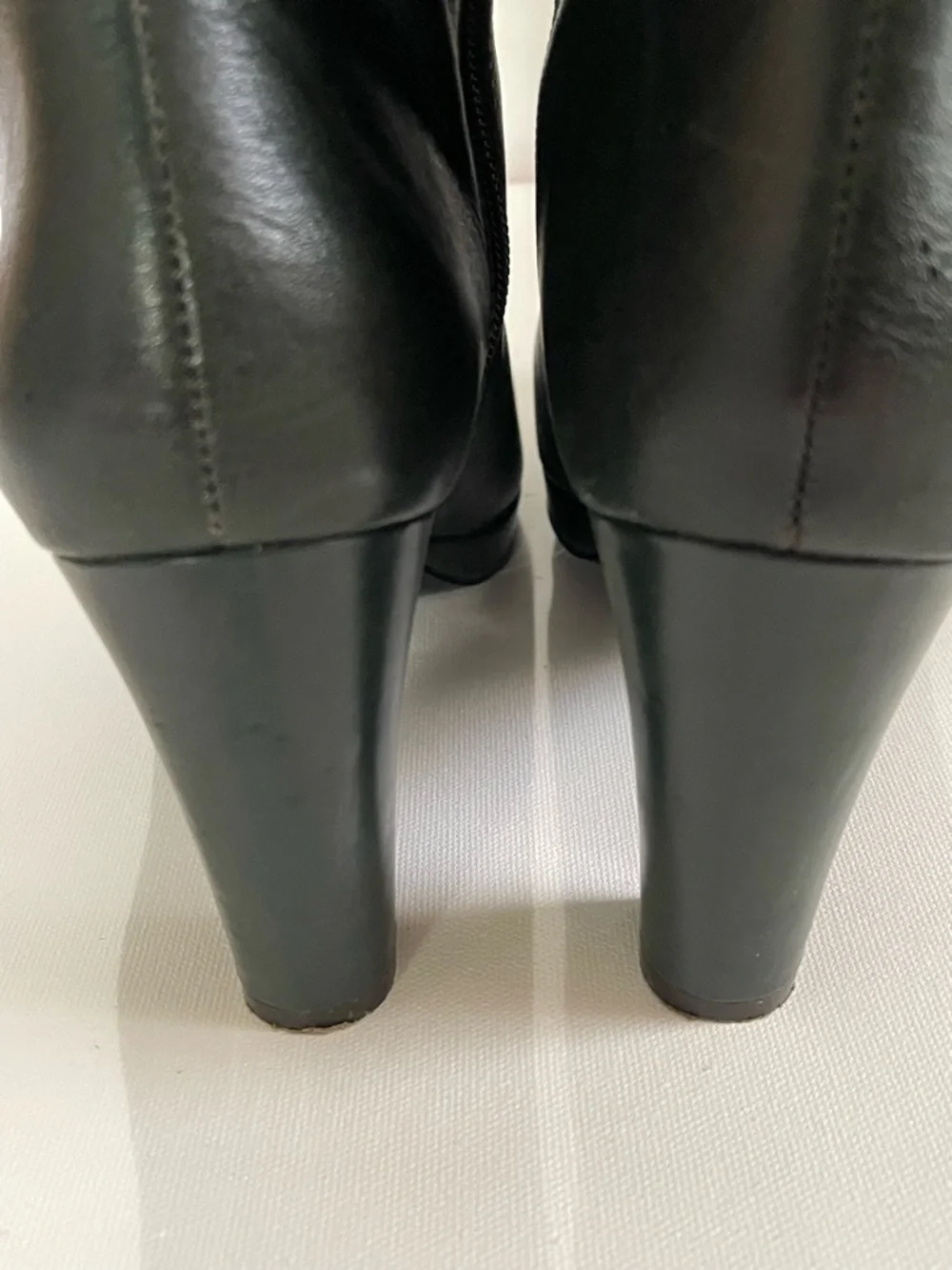 Nine West Tall Leather Boots Dark Green Sz 9.5M EUC Boho Fall Festival